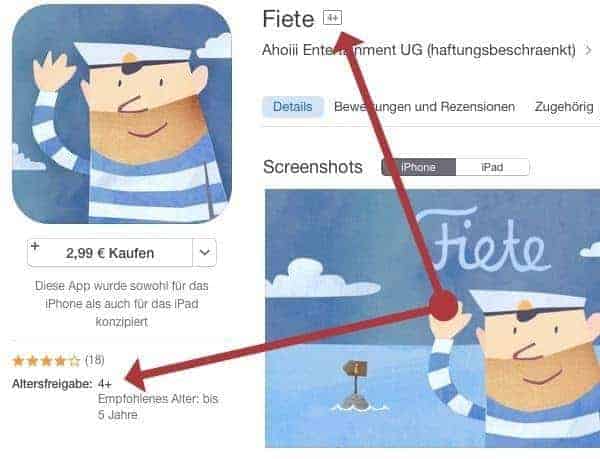 Altersfreigabe Screenshot